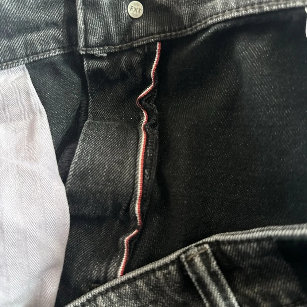 Flint & Tinder Jeans Mens 38x32* Black Denim Fade Straight Fit Casual Huckberry